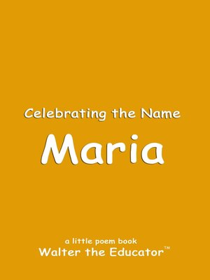 cover image of Celebrating the Name Maria